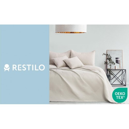RESTILO SOFTA sengetæppe i creme 240 x 260 cm