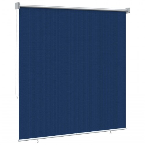 Udendørs rulleskærm med 90% UV-blokering blå 140 x 140 cm HDPE
