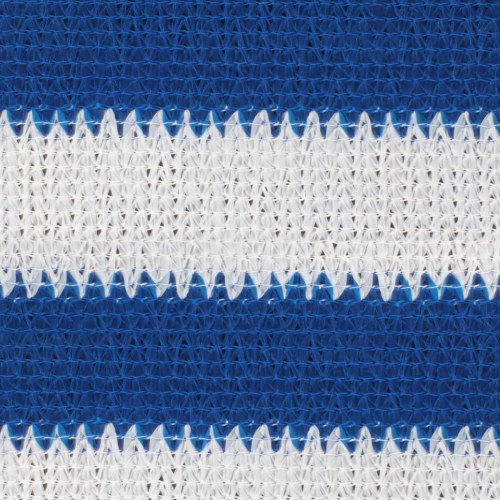 Udendørs rulleskærm 145 x 230 cm blå og hvid stribet HDPE