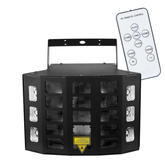Light4Me Turbo Derby 4i1 LED multieffektlys til fest