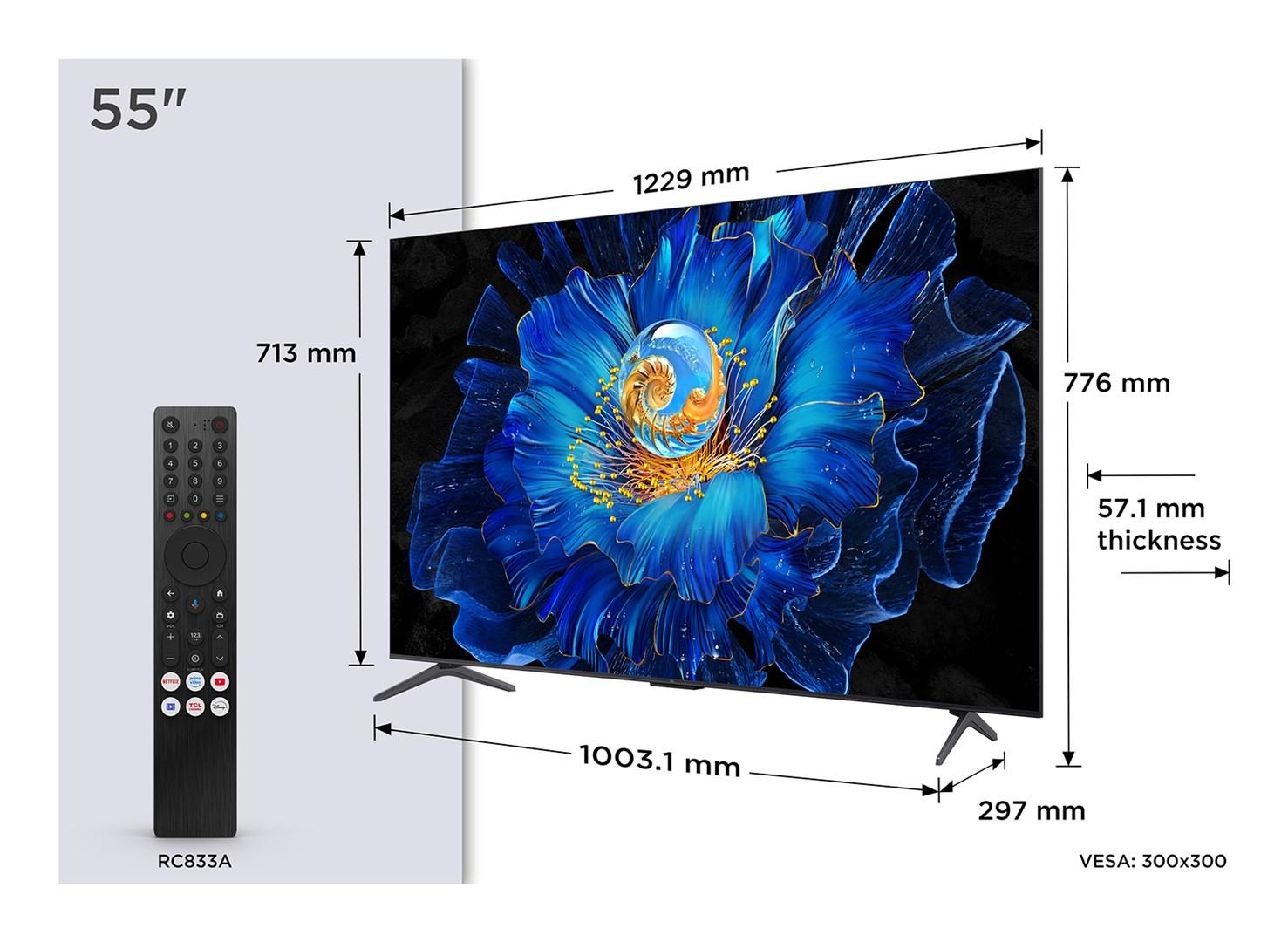 TCL 55C69KS 55" 4K Ultra HD Smart TV med Google TV