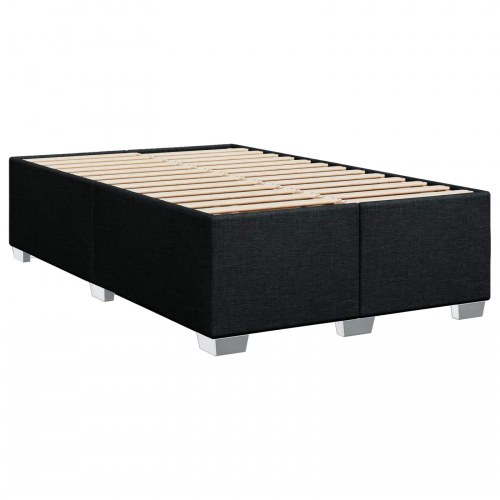 Boksmadras med topmadras og hovedgærde 120 x 190 cm - sort stof
