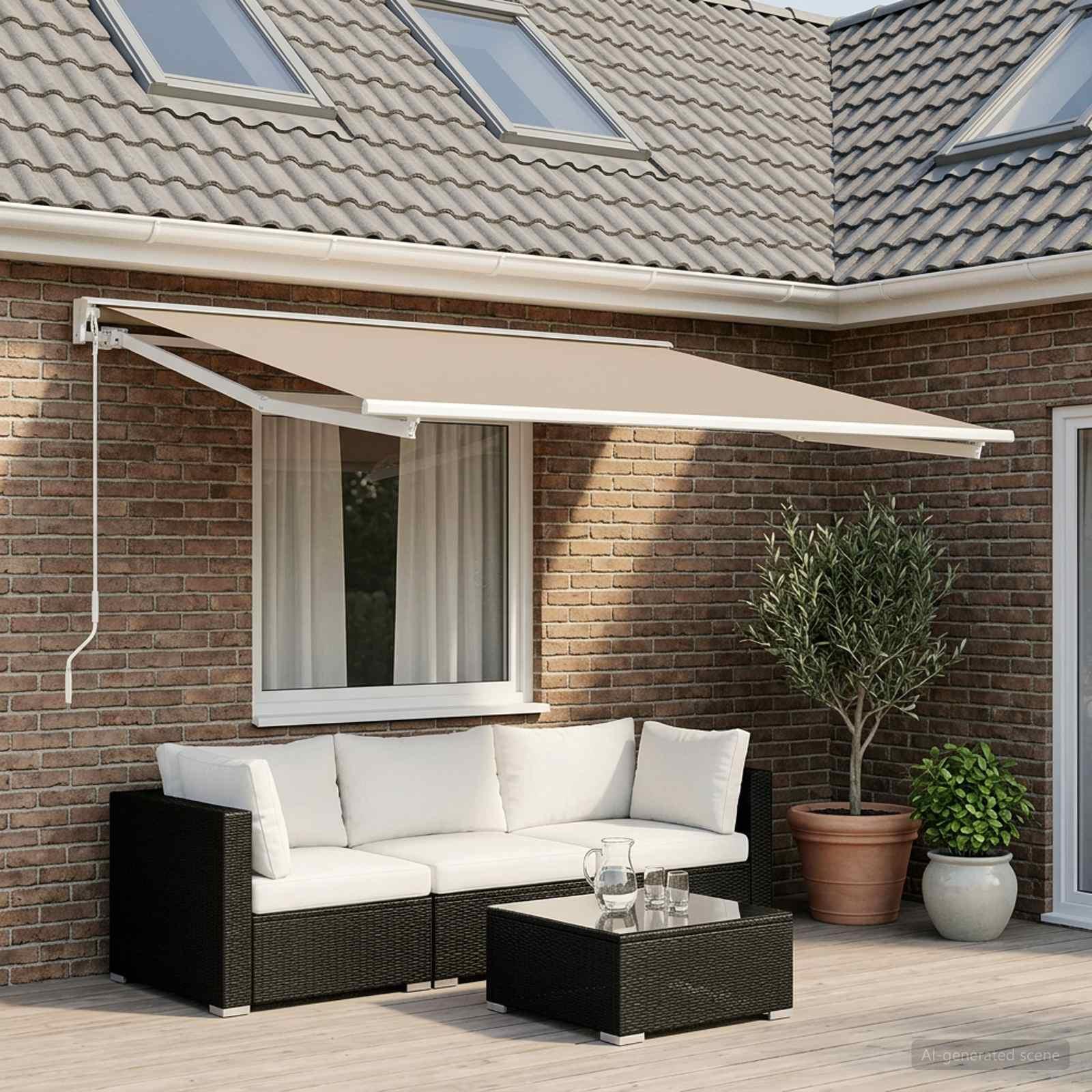 Reservedug til markise beige 300 x 200 cm i polyester