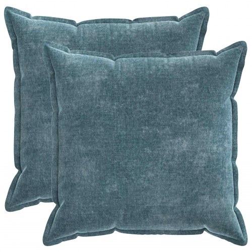 Pudebetræk HOUTEN 2 stk blå 80 x 80 cm i chenille
