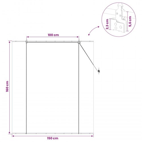 Rullegardin i bambus grå 150 x 160 cm