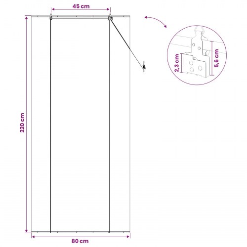 Rullegardin i bambus grå 80 x 220 cm