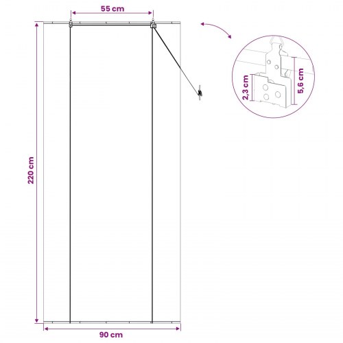 Rullegardin i bambus 90 x 220 cm brun