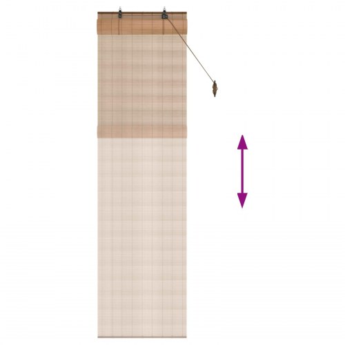 Rullegardin i bambus brun 40 x 220 cm