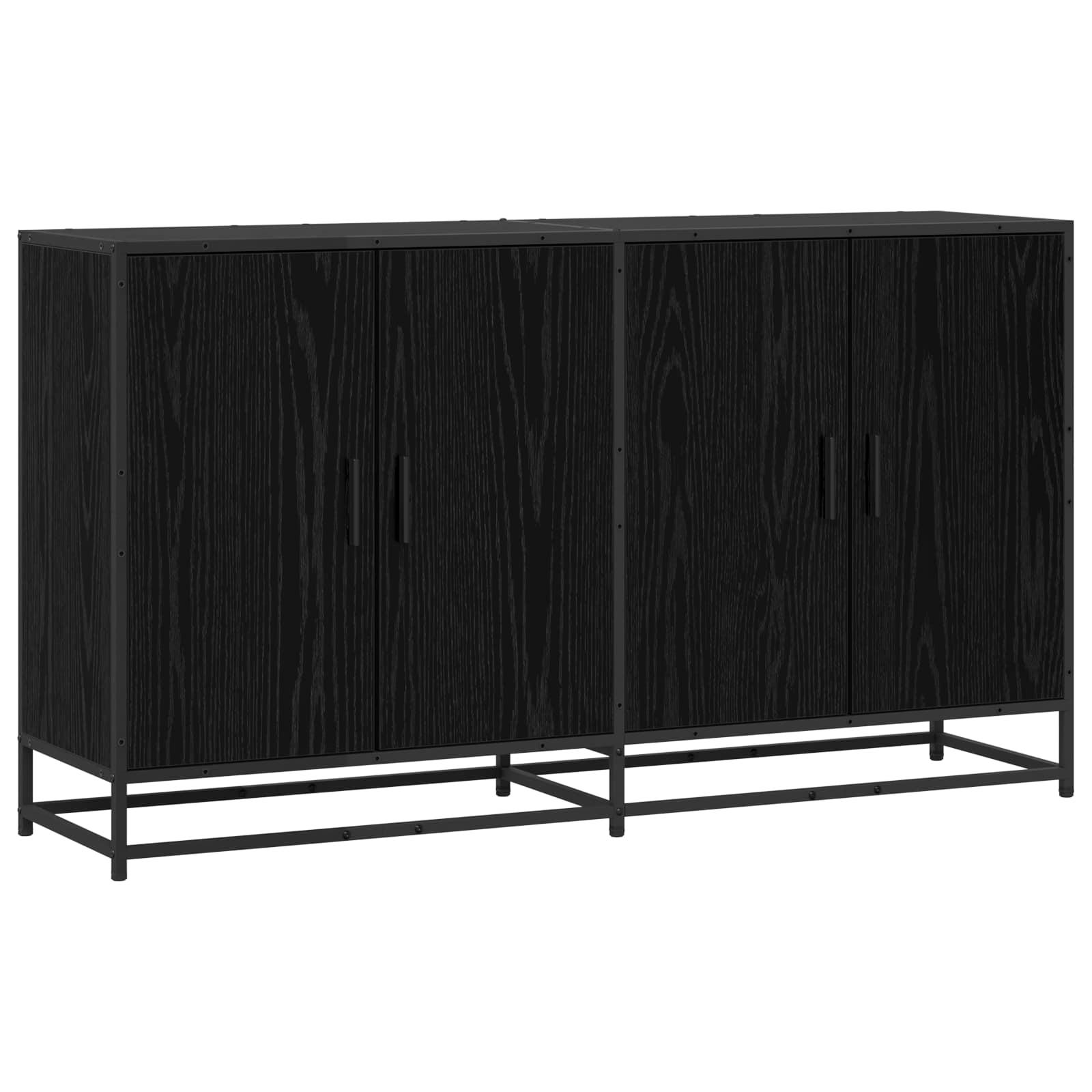Sidebord skænk i sort eg 134 x 35 x 76 cm