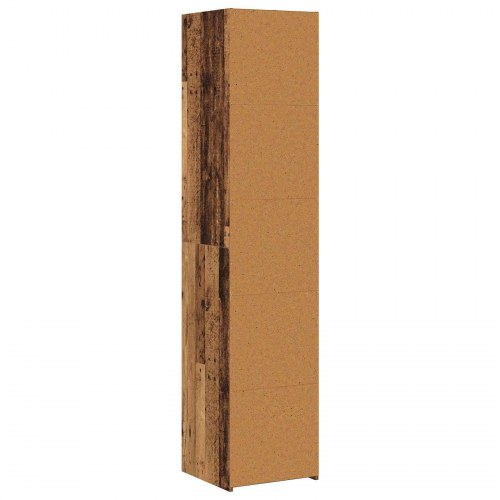 Opbevaringsskab med hylder - gammelt træ 40 x 41 x 185 cm