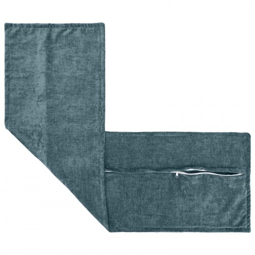 Pudebetræk HOUTEN 2 stk. - blå chenille 40 x 145 cm