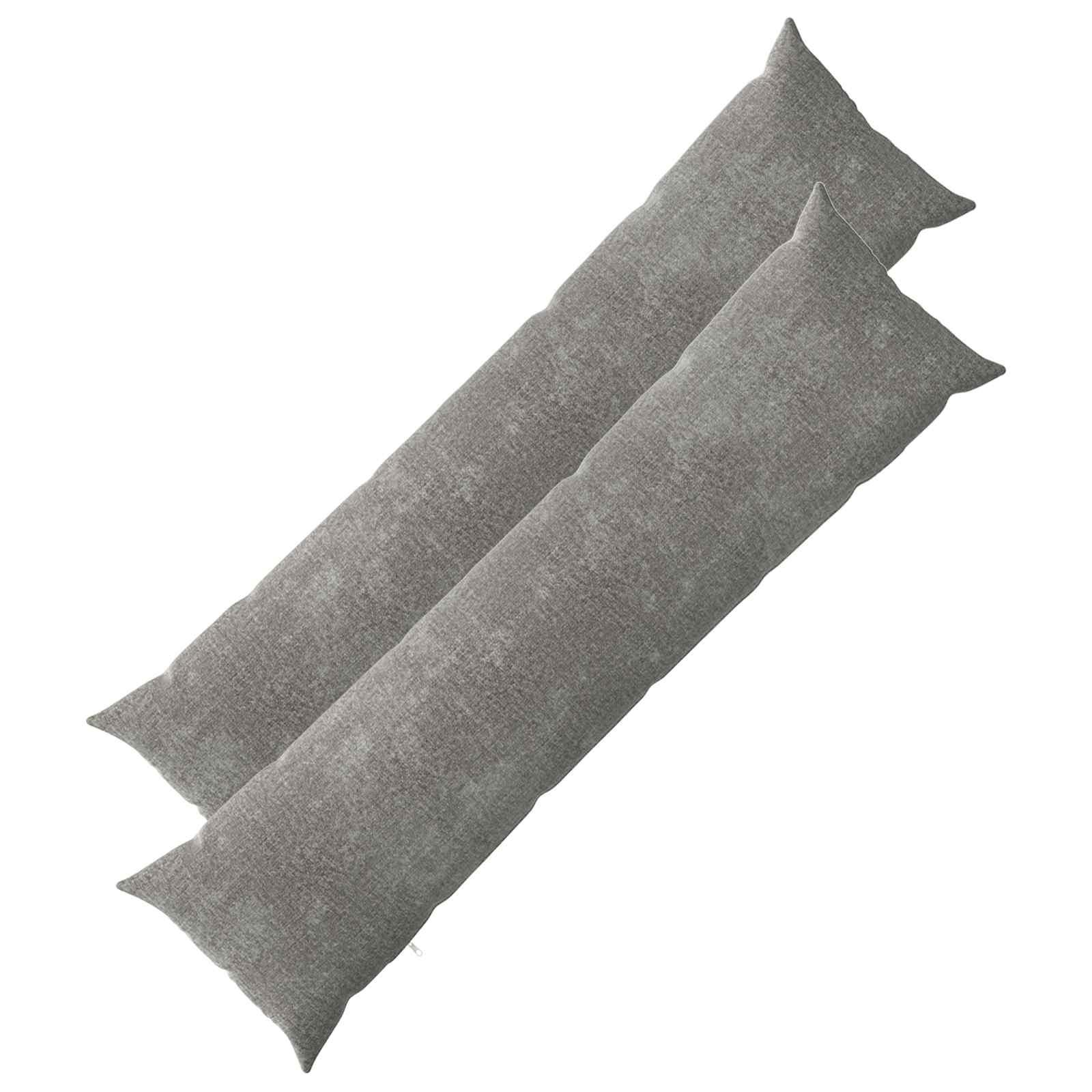 Pudebetræk 2 stk HEERLEN mørkegrå 40 x 145 cm i chenille