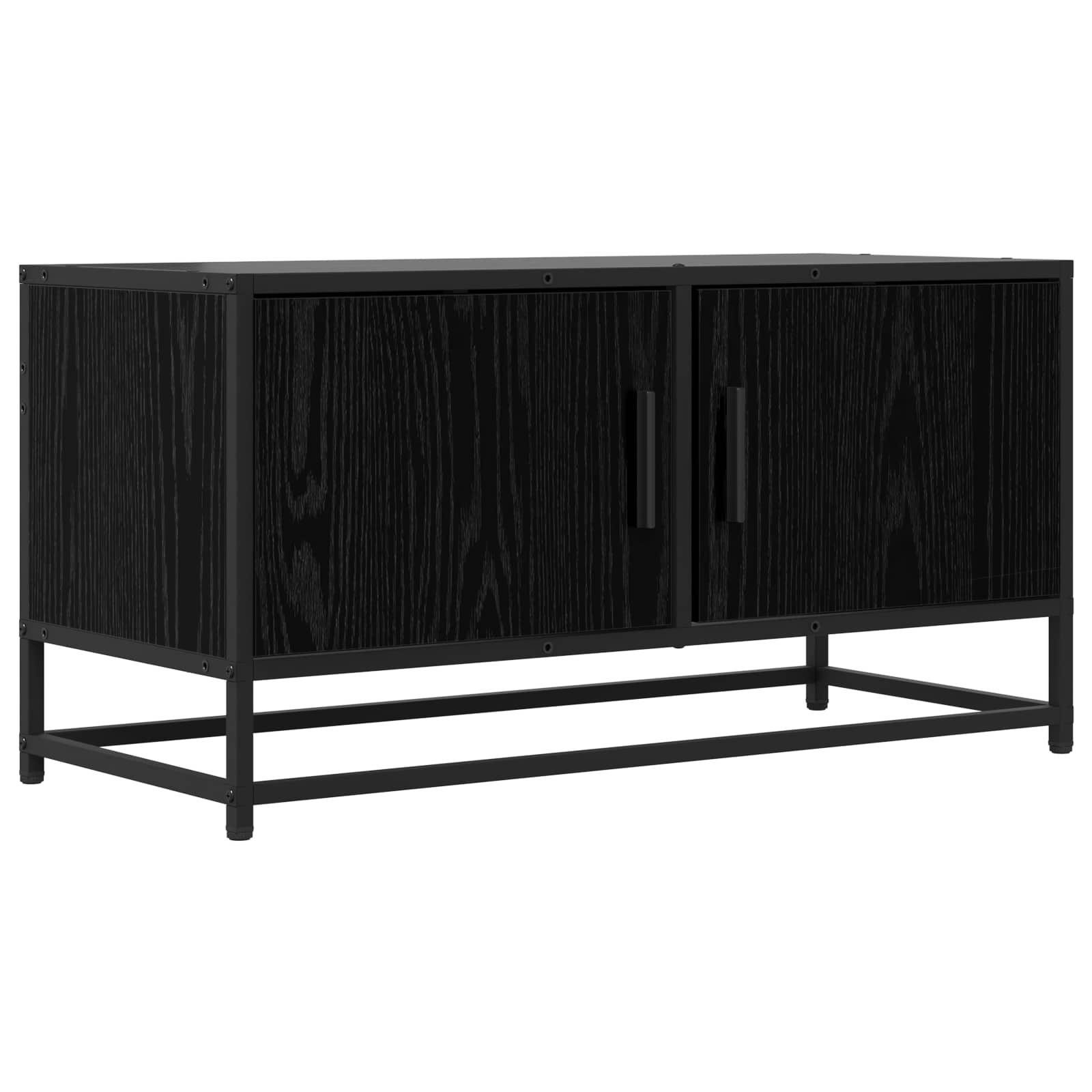 TV-skab 80 x 34,5 x 40 cm i sort eg af konstrueret træ