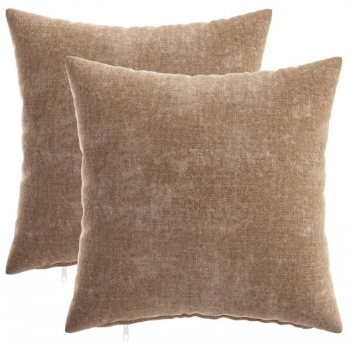 Pudebetræk 2 stk HEERLEN brun 40 x 40 cm i chenille