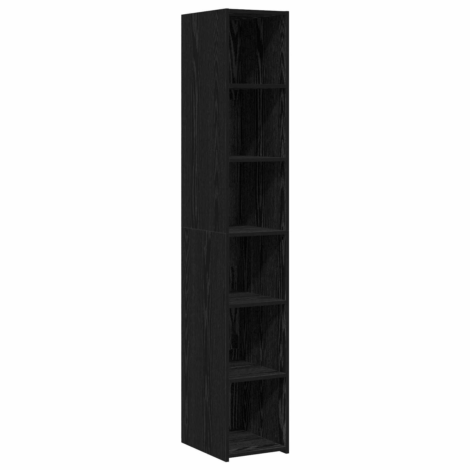 Highboard i sort eg 30 x 41 x 185 cm med 5 hylder