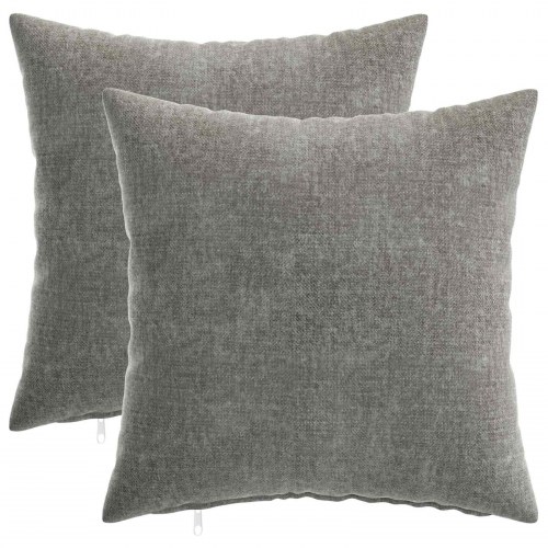 Pudebetræk 2 stk HEERLEN mørkegrå 40 x 40 cm i chenille