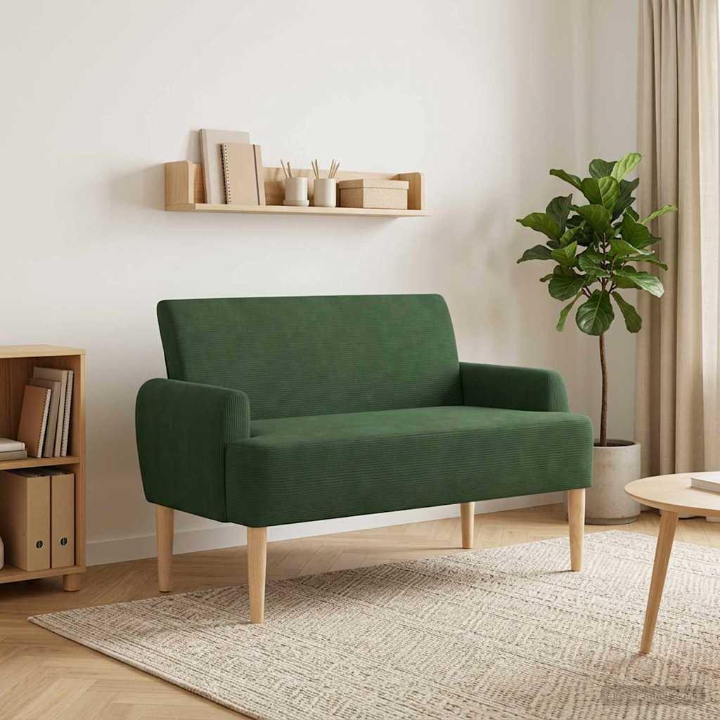 Loveseat bænk junglegrøn 116 x 67 x 81 cm i velour