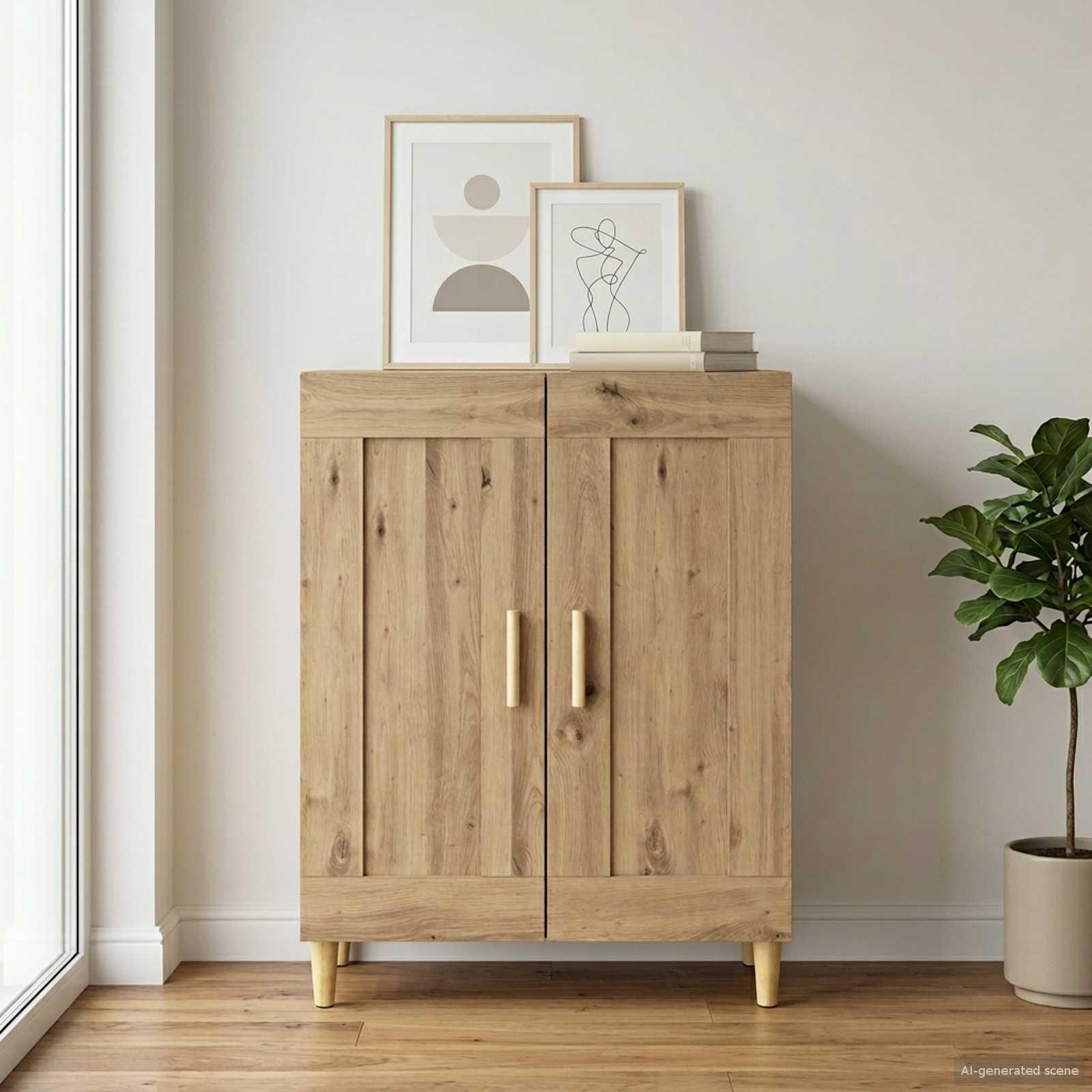 Skænk i artisan-eg 69,5 x 34 x 90 cm i konstrueret træ