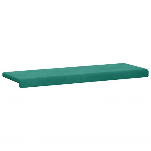 Bænkpude i velour turkis 110 x 38 cm til bænk