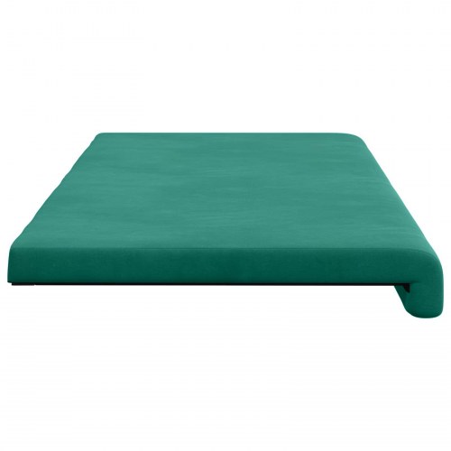Bænkpude i velour turkis 110 x 38 cm til bænk