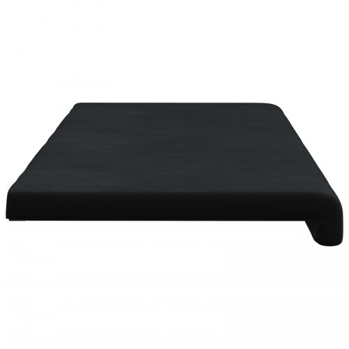 Bænkpude i velour sort 110 x 38 x 6,5 cm til bænk, dybde 35 cm