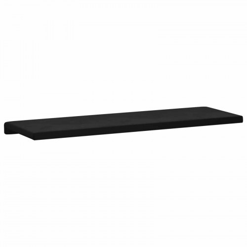 Bænkpude i velour sort 110 x 38 x 6,5 cm til bænk, dybde 35 cm