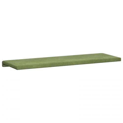 Bænkpude i velour lys grøn 110 cm til bænk med sædedybde 35 cm