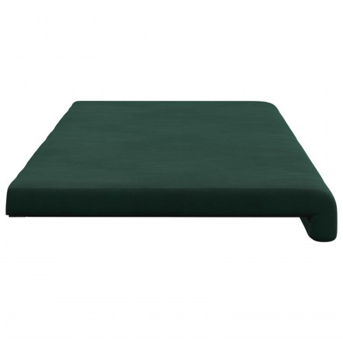 Bænkpude i velour mørkegrøn 110 x 38 x 6,5 cm til bænke med dybde 35 cm