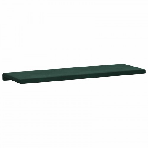 Bænkpude i velour mørkegrøn 110 x 38 x 6,5 cm til bænke med dybde 35 cm