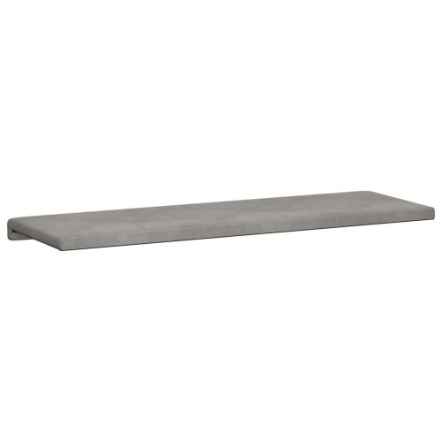 Bænkpude i velour lysegrå 110 x 38 cm dybde 35 cm