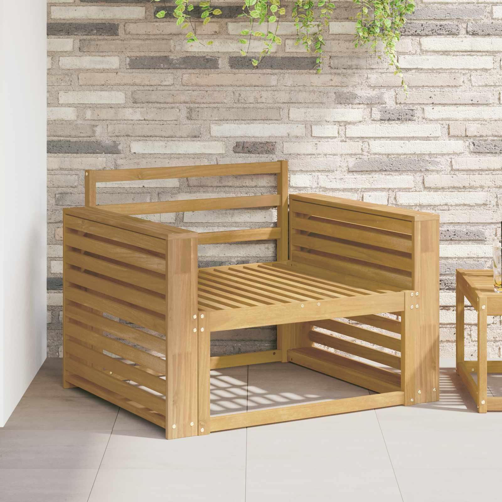 Armlænsmodul 2 stk til sofa hvid 78,5 x 10 x 61 cm massivt akacietræ