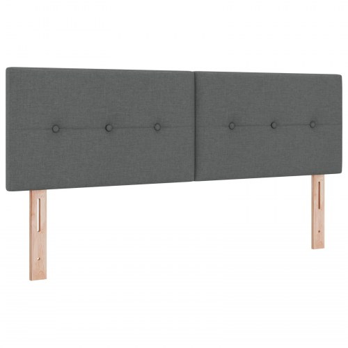 Ottoman seng med opbevaring og madras 160 x 200 cm mørkegrå stof