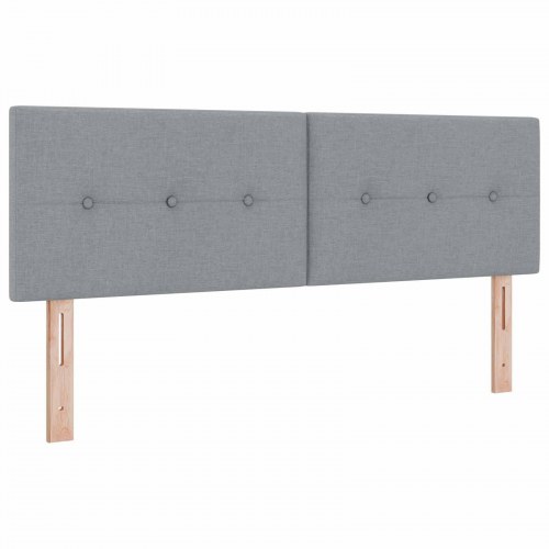 Ottoman seng med opbevaring og madras 140 x 200 cm lysegrå stof