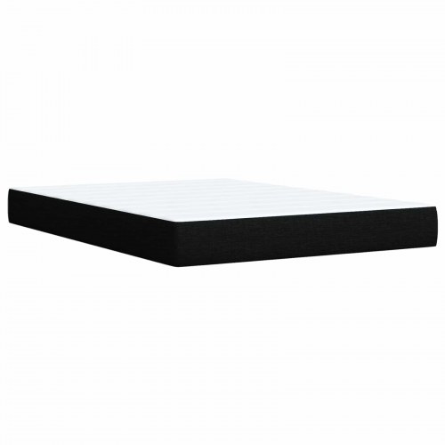 Ottoman seng med opbevaring og madras 140 x 190 cm sort stof