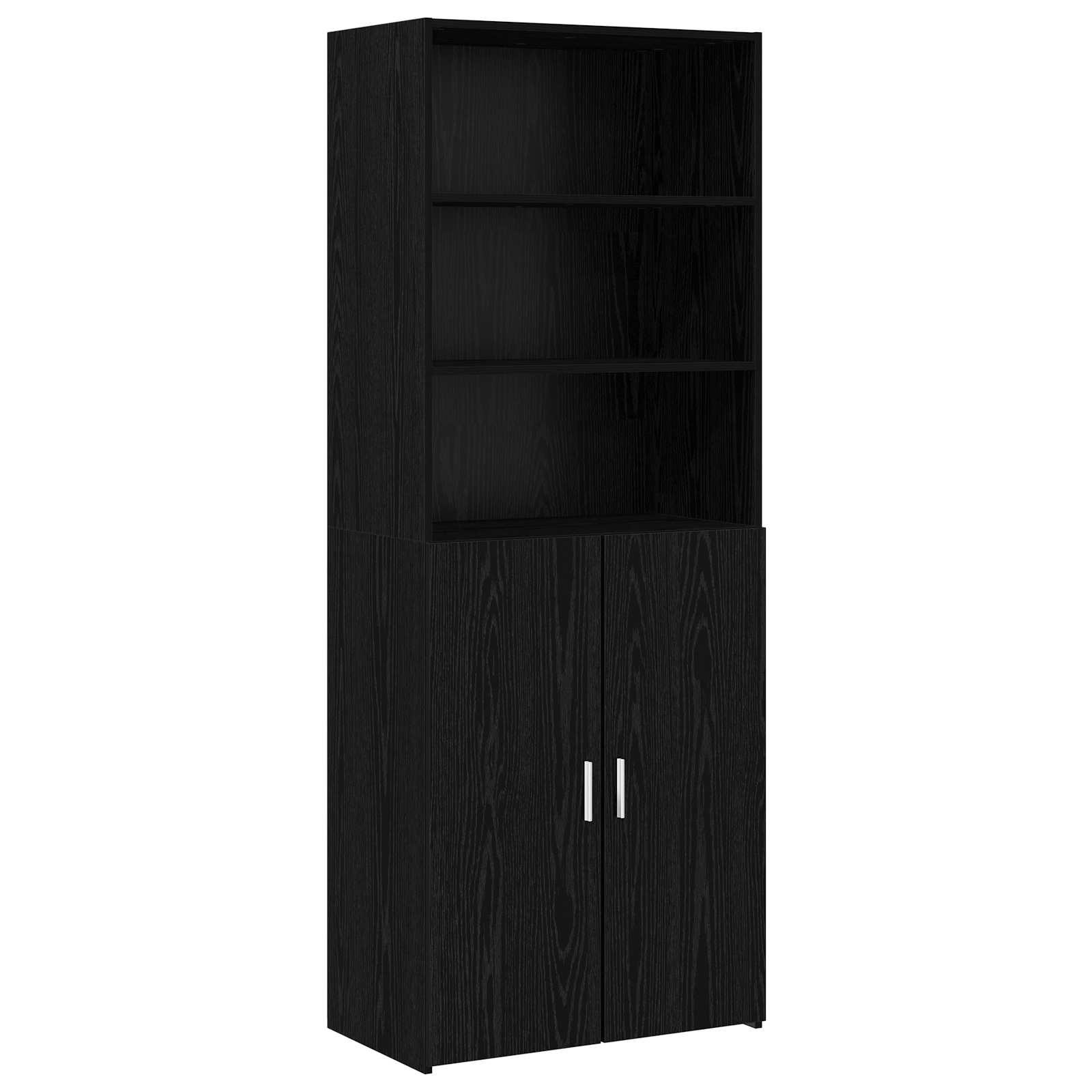 Highboard i sort eg 70 x 42,5 x 185 cm - opbevaringsskab