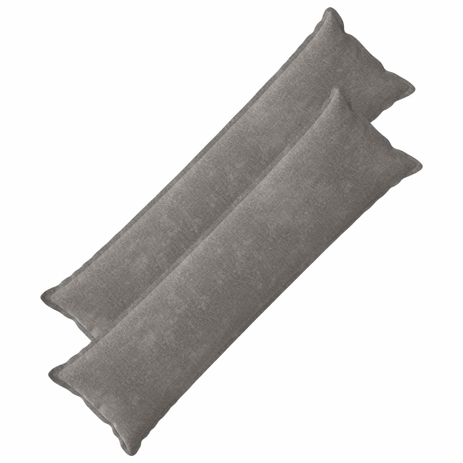 Pudebetræk 2 stk HOUTEN mørkegrå 40 x 145 cm i chenille stof