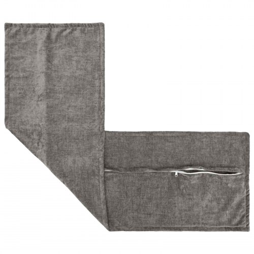 Pudebetræk HOUTEN mørkegrå 40 x 145 cm chenille - 2 stk.