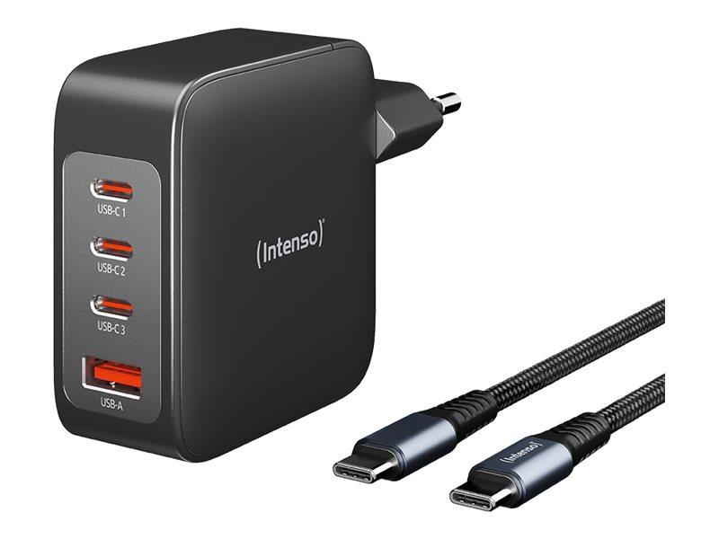 Intenso W140A3C 240 W GaN oplader med 3 x USB-C og USB-A billede