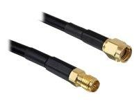 DeLOCK 2 m RP-SMA forlængerkabel til antenne - sort billede
