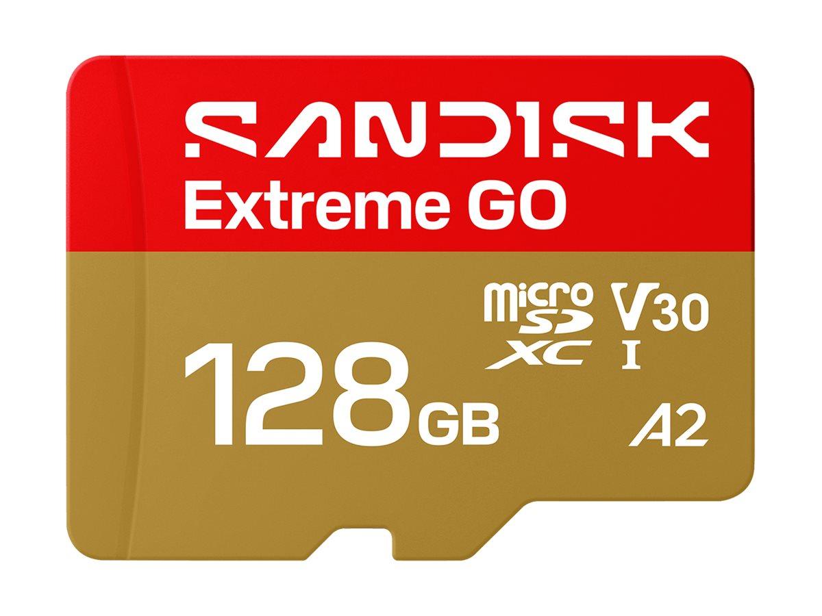 SanDisk Extreme Go microSDHC hukommelseskort 128 GB 240 MB/s billede