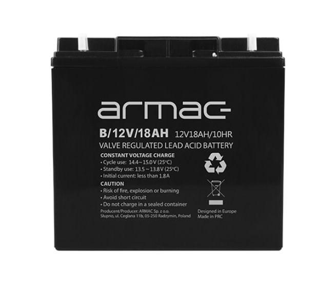 Armac 12 V 18 Ah VRLA batteri til UPS