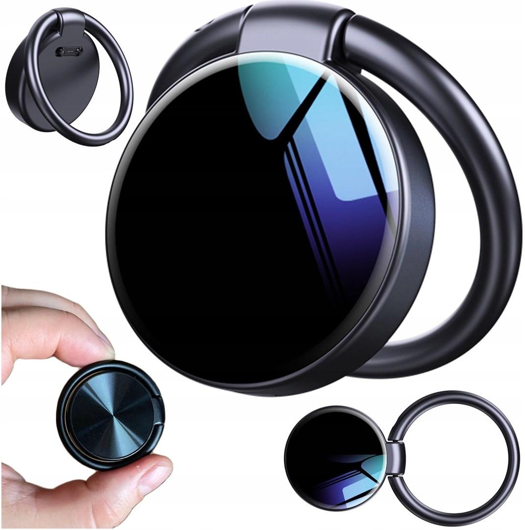 Mini stemmeoptager 16 GB - kompakt diktafon med ring, sort