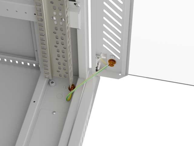 SZAFA INSTALACYJNA RACK STOJACA 19" 42U 600X600 SZARA DRZWI SZKLANE LCD LANBERG (FLAT PACK) V2