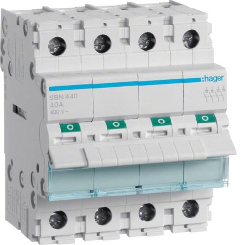 Hager SBN440 4-polet sikkerhedsafbryder 40 A