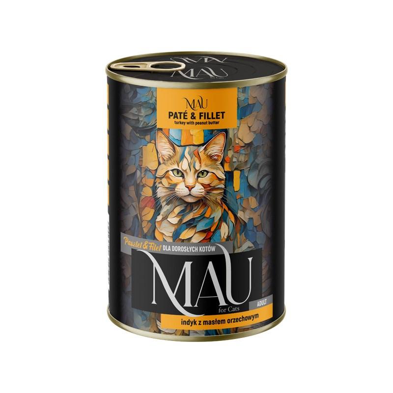 MAU Paté & Filet kalkun med jordnøddesmør vådfoder til kat 400 g