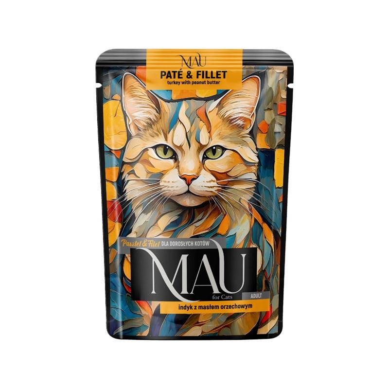 MAU paté og filet med kalkun og peanutbutter vådfoder til katte 85 g