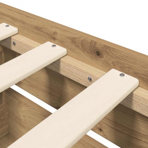 Sengestel med opbevaring 80 x 200 cm i artisan-eg