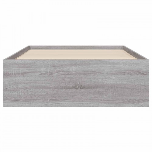 Sengestel med opbevaring 80 x 200 cm i betongrå