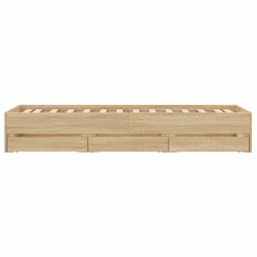 Sengestel med opbevaring 80 x 200 cm i Sonoma-eg
