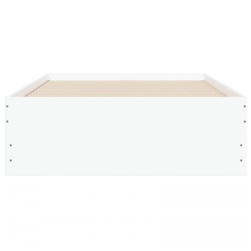 Sengestel med opbevaring 80 x 200 cm i hvid konstrueret træ